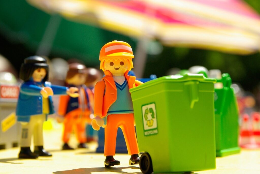Sanitation worker toy set