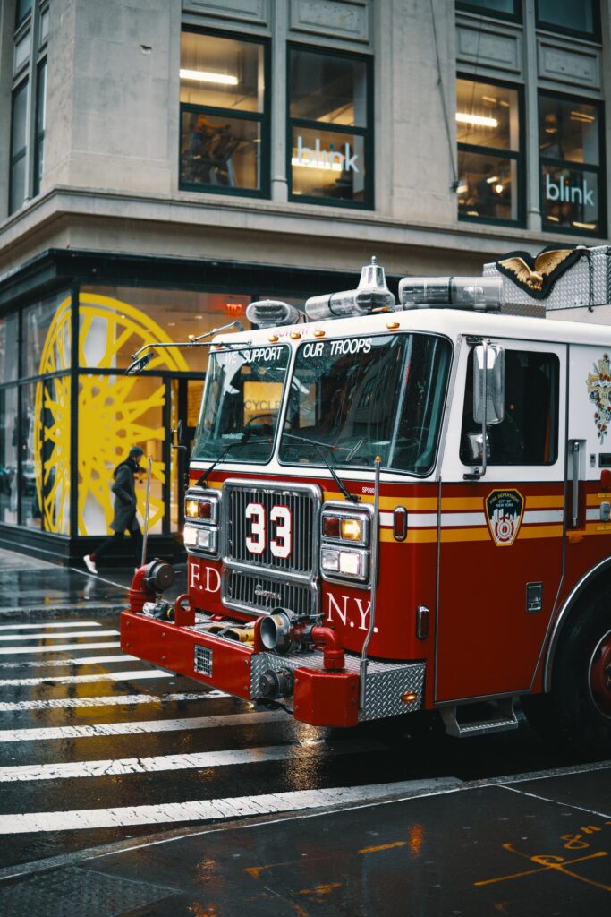 NY fire department vehicle