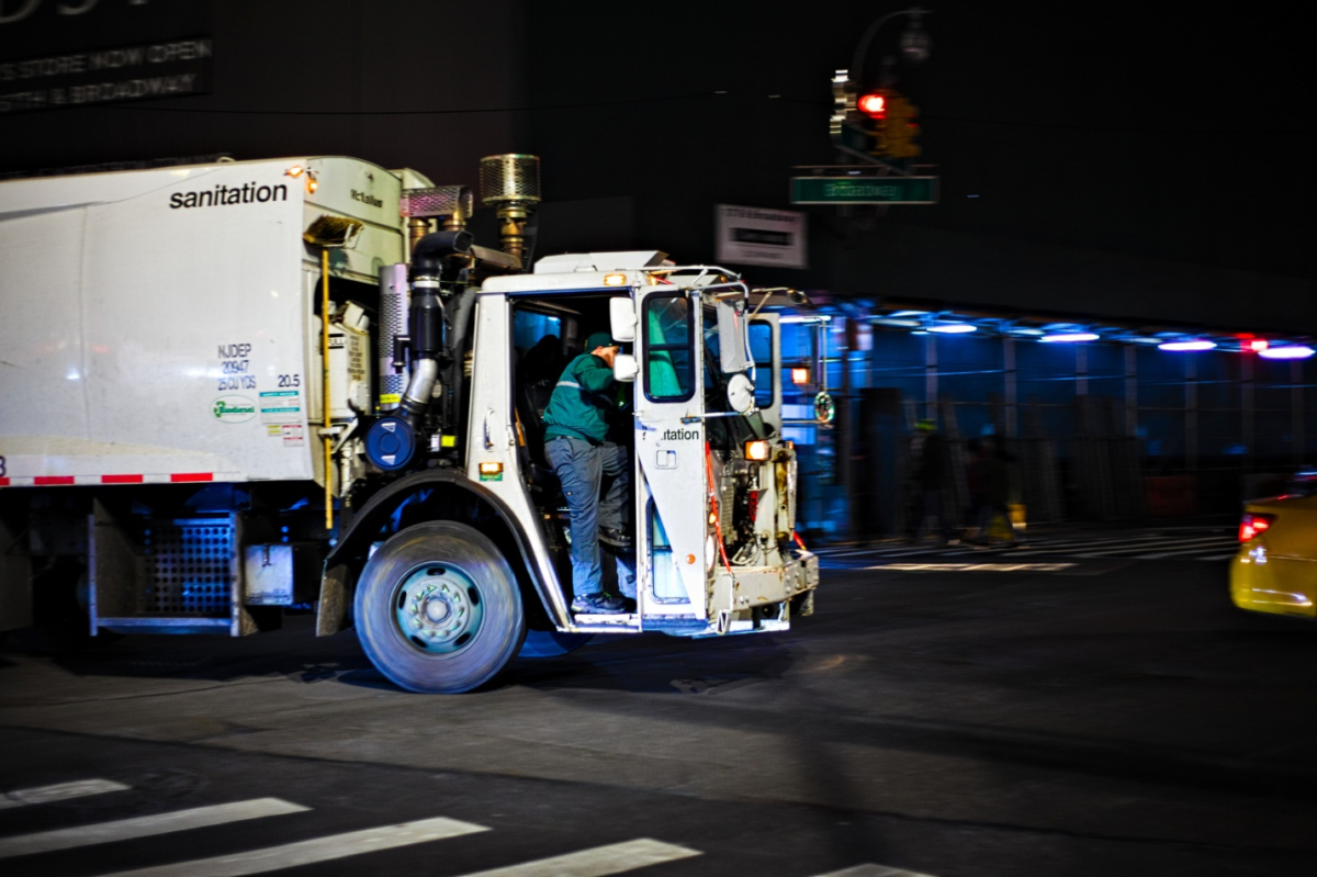 An NYC sanitation vehicle