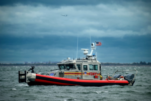 An NYC Fire department boat