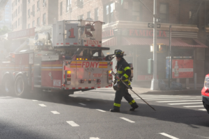 A professional firefighter on duty in New York