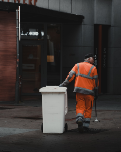 An NYC Sanitation worker