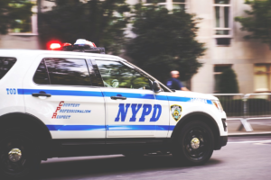 A NYPD cop car