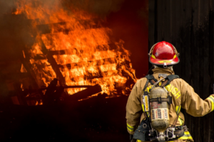 Firefighter training outside
