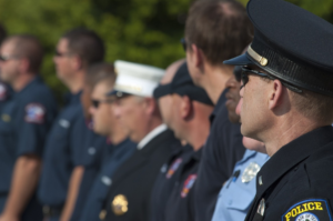 police officers standing in a line