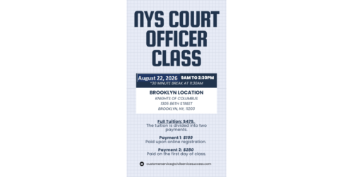 2026 NYS Court Officer Exam Prep Course - Brooklyn