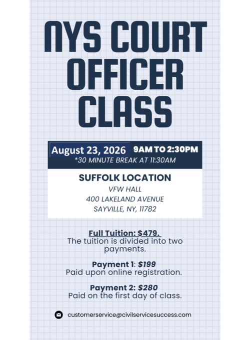 2026 NYS Court Officer Exam Prep Course - Suffolk
